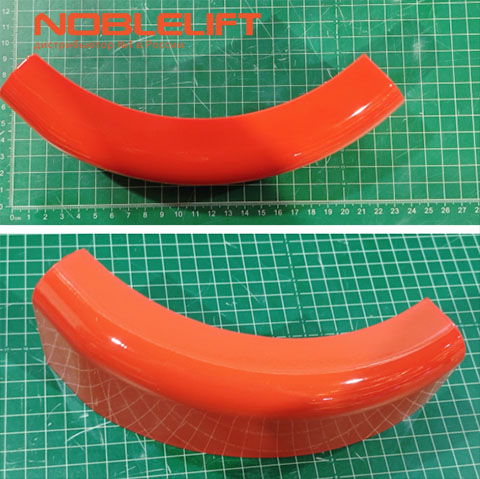 534721520019 Угловая нижняя накладка для самоходных электроштабелеров Noblelift PS12L, PS16L, PS20L, ECL15B, ECL15N. Вес 0,1 кг.