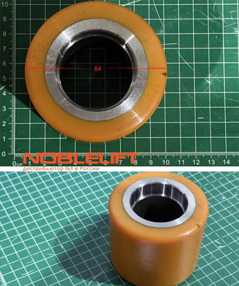 Купить 940300300009 - нагрузочный ролик Φ84x70 мм для самоходных штабелеров Noblelift PS12L, PS16L, PS20L, PS12N, PS16N, PS20N, PSE12BSL, PSE12NSL, PS20, PSE06BCB, PSE06NCB, PS12DL, PS12TSL, PS16TSL, PS18TSL, PS16NW, PS20NW, PSE10MSL, PSE10SL, PSE12BMSL, PSE12NMSL, SWB130S и подборщика заказов OPL12N. Вес 0,87 кг.