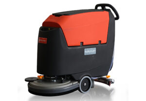 Купить поломойку - малоразмерная самоходная аккумуляторная поломоечная машина ND530 Noblelift для мойки полов производственных помещений, складов, теплых паркингов. Доставка по России, лизинг