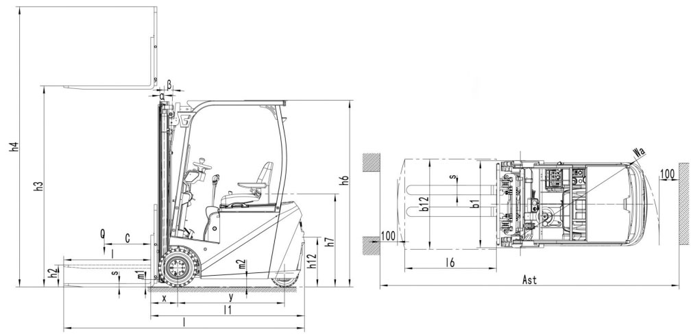 Электропогрузчики Noblelift FE3R14NС, FE3R16NС купить. Новый трехопорный вилочный электрический погрузчик производителя Noblelift FE3R14-16NC серии, грузоподъемностью 1.4 т и 1.6 тонн, с задним ведущим колесом, много дополнительных опций и оборудования, гарантия, доставка по всей России
