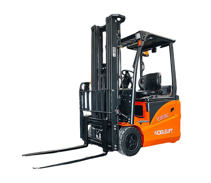 Электропогрузчики Noblelift FE3R14NС, FE3R16NС купить. Новый трехопорный вилочный электрический погрузчик производителя Noblelift FE3R14-16NC серии, грузоподъемностью 1.4 т и 1.6 тонн, с задним ведущим колесом, много дополнительных опций и оборудования, гарантия, доставка по всей России