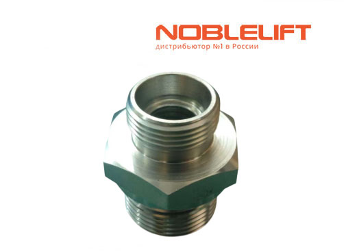 Купить 950400300011 - штуцер прямой 15-G3/4-M22x1.5-24° для гидросистемы ножничных подъемников Noblelift SC08HC, SC08EC, SC08HC-Li, SC08EC-Li, SC08-10HN, SC10HE, SC12HE, SC14HE, SC16H, SC16E, SC16H (Li), SC16E (Li).