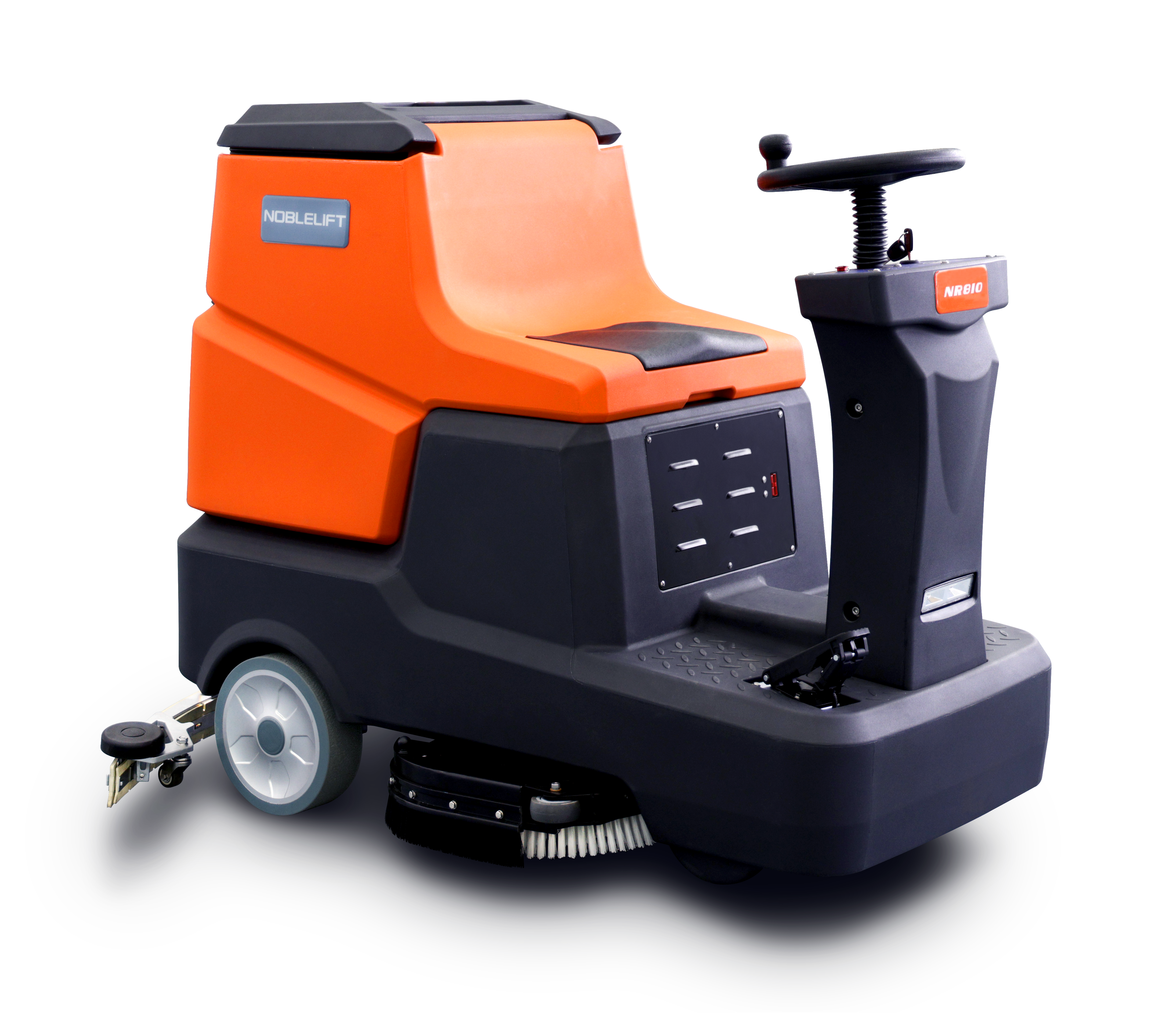 Поломоечные машины NR810 от официального дистрибьютора Noblelift купить. Купить у производителя самоходную поломоечную машину Noblelift NR810 для клининга - аккумуляторная, с сиденьем, для мойки и уборки полов производственных помещений. Доставка по России