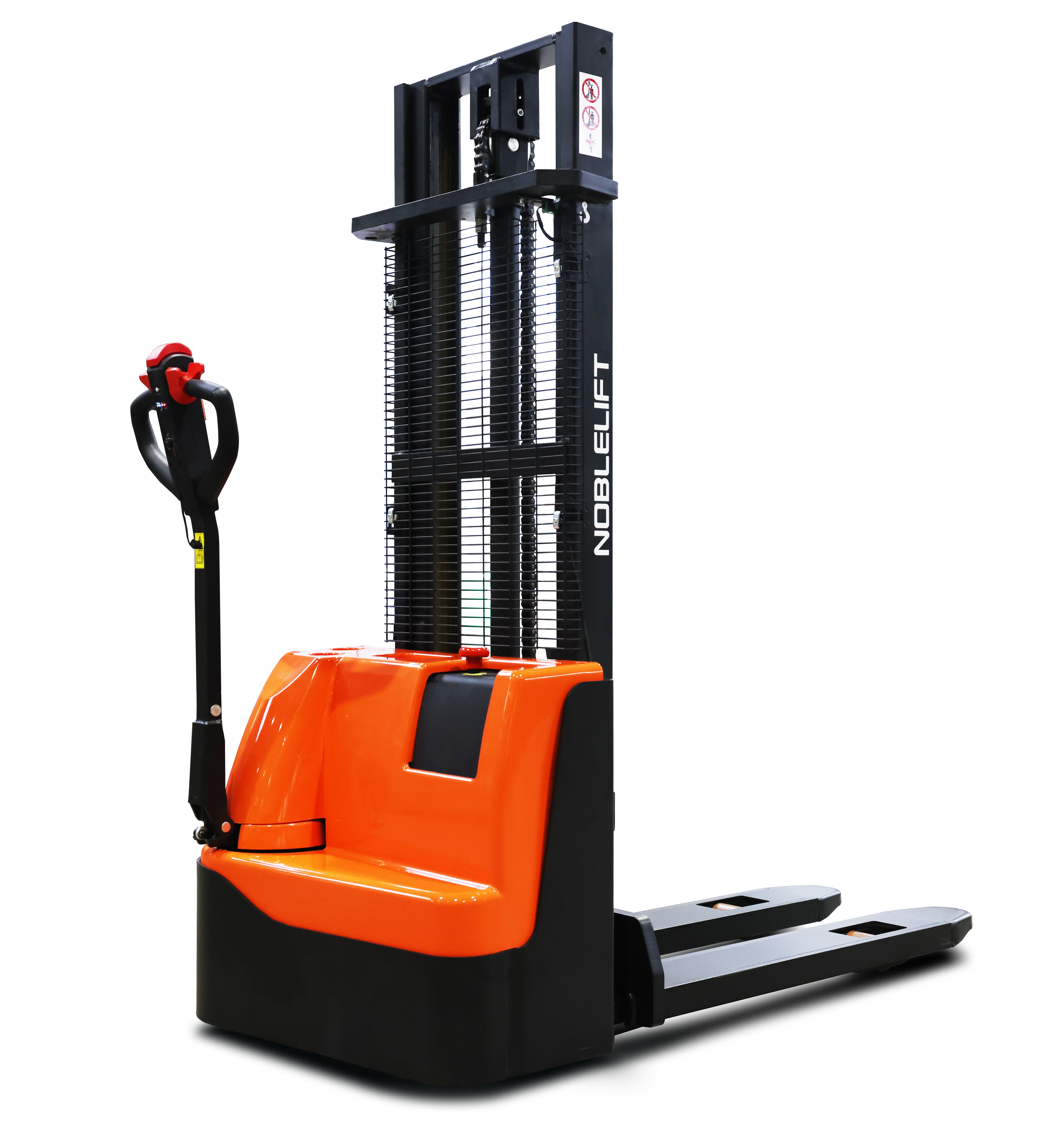 Самоходные электрические штабелеры (электроштабелеры) PSE15L-C2 от официального дистрибьютора Noblelift купить. Обновленная версия самоходного штабелера PSE15L-C грузоподъемностью 1500 кг и высотами подъема от 1600 до 3600 мм. Контроллер Curtis, AGM АКБ, внешнее ЗУ