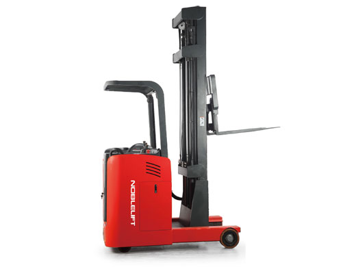 Ричтраки RT 15ST от официального дистрибьютора Noblelift купить в России. Китайский ричтрак RT 15ST предназначен для обработки грузов на высоких стеллажах. Высота ричтрака 8 м, грузоподъемность ричтрака 1500 кг. Доставка по России