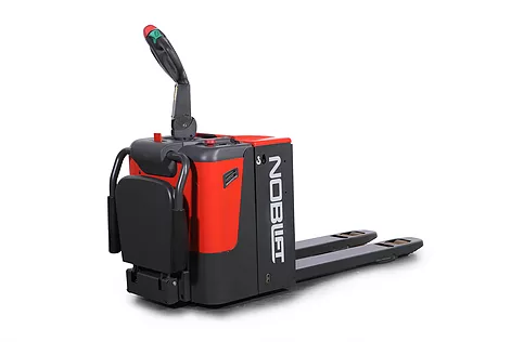 Самоходные тележки (электротележки) PT 20 от официального дистрибьютора Noblelift купить. Самоходная электро тележка грузоподъемностью 2000 кг с платформой для оператора и поручнями. АС-двигатель хода, ведущее колесо Wicke, контроллер Curtis