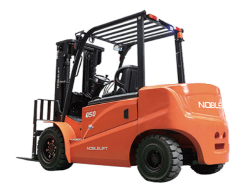 Электропогрузчики FE4P50QL серии от официального дистрибьютора Noblelift. Купить четырехопорный электрический погрузчик Noblelift FE4P50QL серии г/п 5 тонн. Для интенсивных работ, АС двигатели, внешнее з/у, Li-Ion аккумуляторная батарея