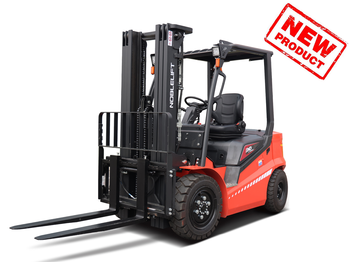 Электропогрузчики FE4P30-35GBGH G серия от официального дистрибьютора Noblelift купить. Модельный ряд электрических четырехопорных вилочных погрузчиков грузоподъемностью 3000 и 3500 кг включает в себя базовую модель GB, высококлассную модель GH с улучшенными характеристиками