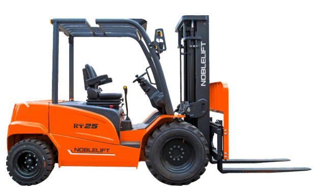 Электропогрузчики FE2RT18, FE2RT25 повышенной проходимости от Noblelift. Купить китайский электрический погрузчик Noblelift повышенной проходимости FE2RT18, FE2RT25 грузоподъемностью 1800 кг, 2500 кг. Высота вил до 6,5 м, зависит от мачты